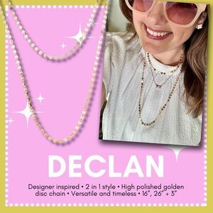 Park Lane Declan necklace - Gold Disc Chain Necklace